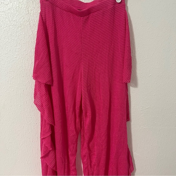 Women’s Size Small NWOT Chic Hot Pink Swimsuit and Coverup Pants Vacation Beach - Picture 3 of 9